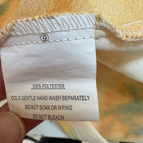 Selfie Leslie Show Me Love Cowl Neck Midi Dress Tie Die Orange Multi Women's XS - Picture 13 of 14